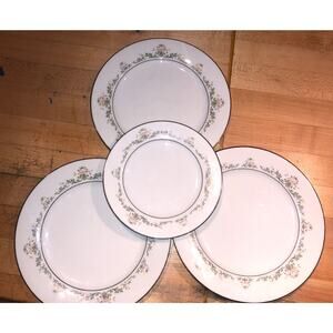Set of 4 Noritake Early Spring Plates - 3 Salad + 1 Dessert Plate SUPER!